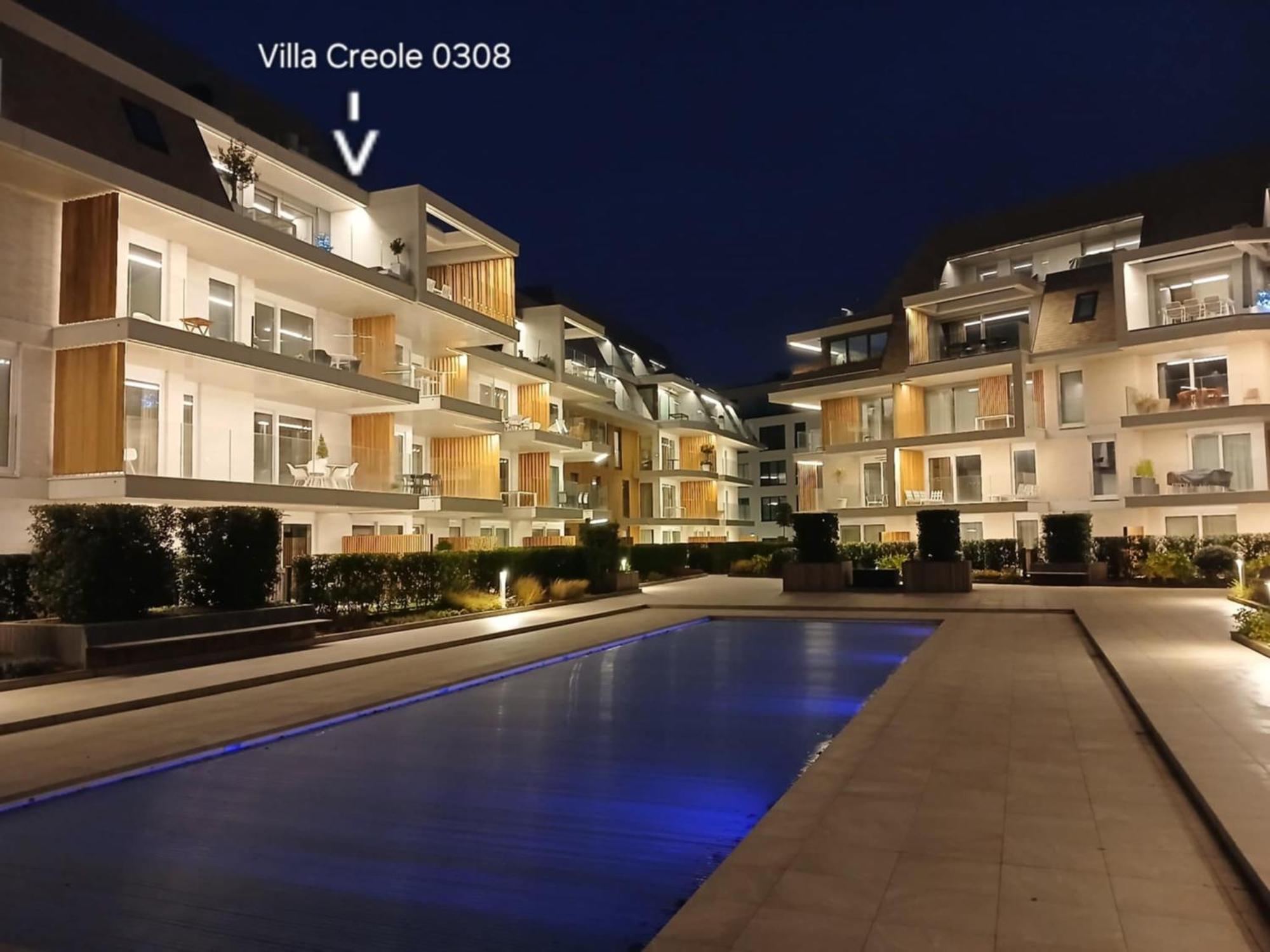 Villa Creole 0308 Luxe Appartement Met Verwarmd Zwembad Nieuwpoort Jachthaven エクステリア 写真